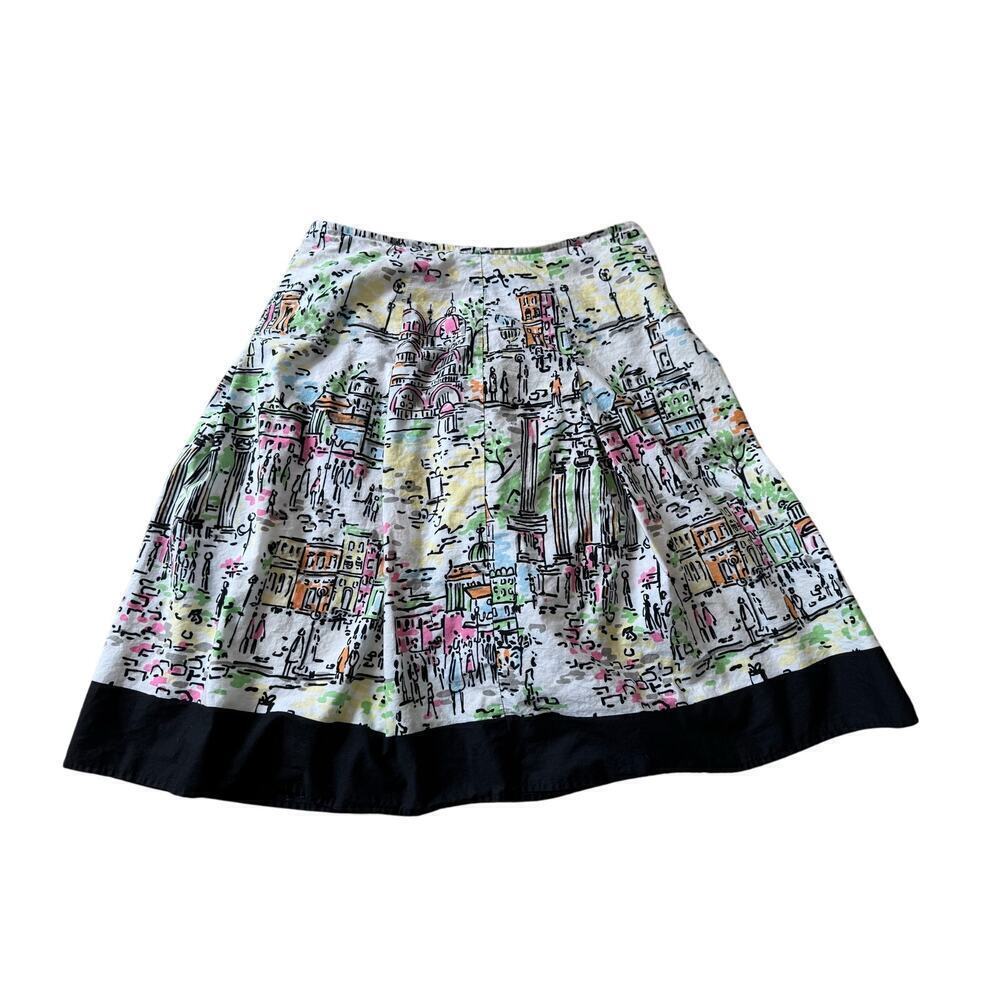 TALBOTS skirt, size 6 Petite, Village/Town Print